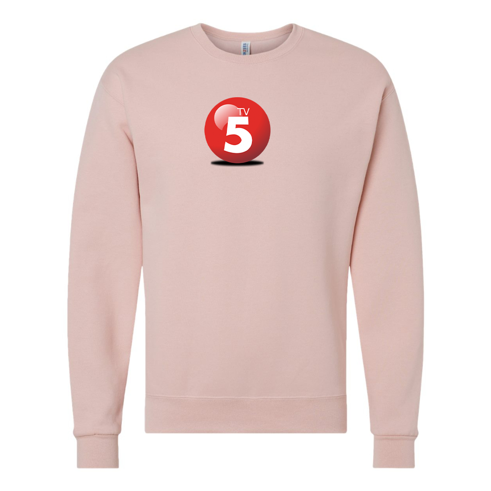 Men's ABC TV5 Logo  JERZEES NuBlend Crewneck Sweatshirt