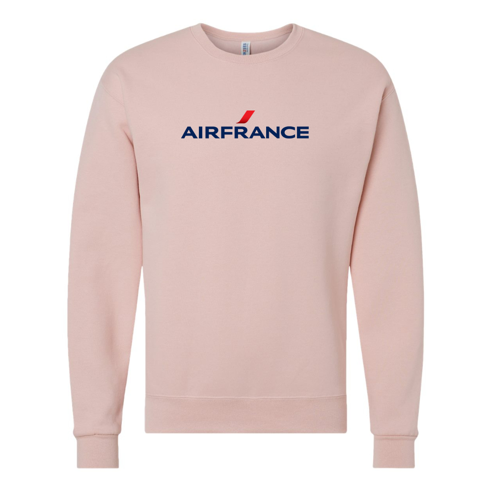 Men's Air France Logo JERZEES NuBlend Crewneck Sweatshirt