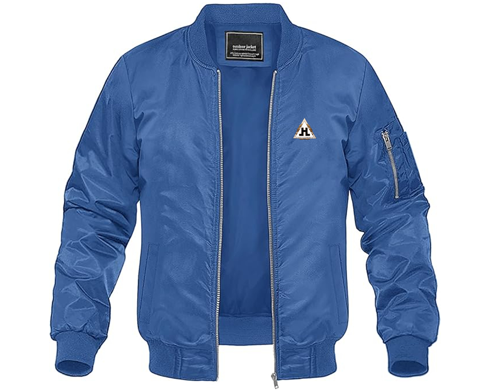 Men's Hansa Logo Lightweight Bomber Jacket Windbreaker Softshell Varsity Jacket Coat