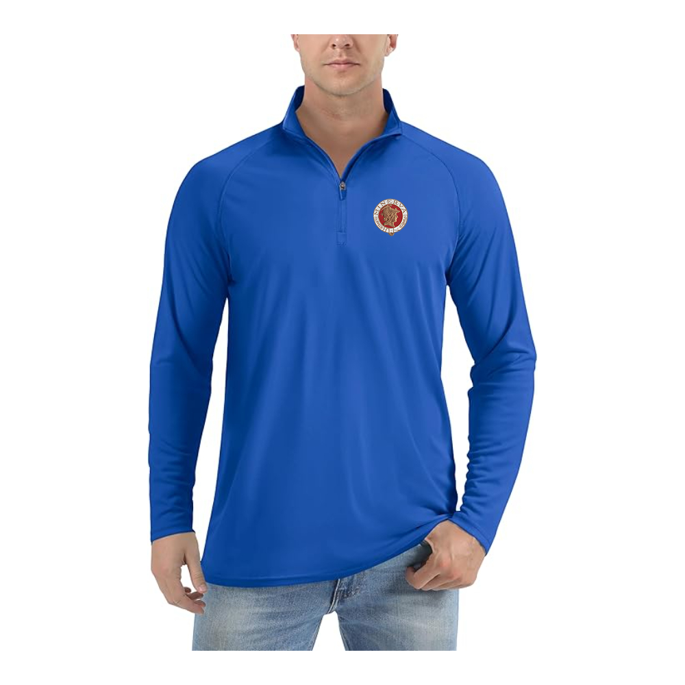 Men's Minerva Cars Logo Lightweight Quarter-Zip Athletic Shirt Long Sleeve Performance Wear