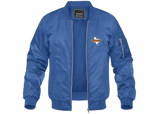 Men's UTRGV Vaqueros Lightweight Bomber Jacket Windbreaker Softshell Varsity Jacket Coat