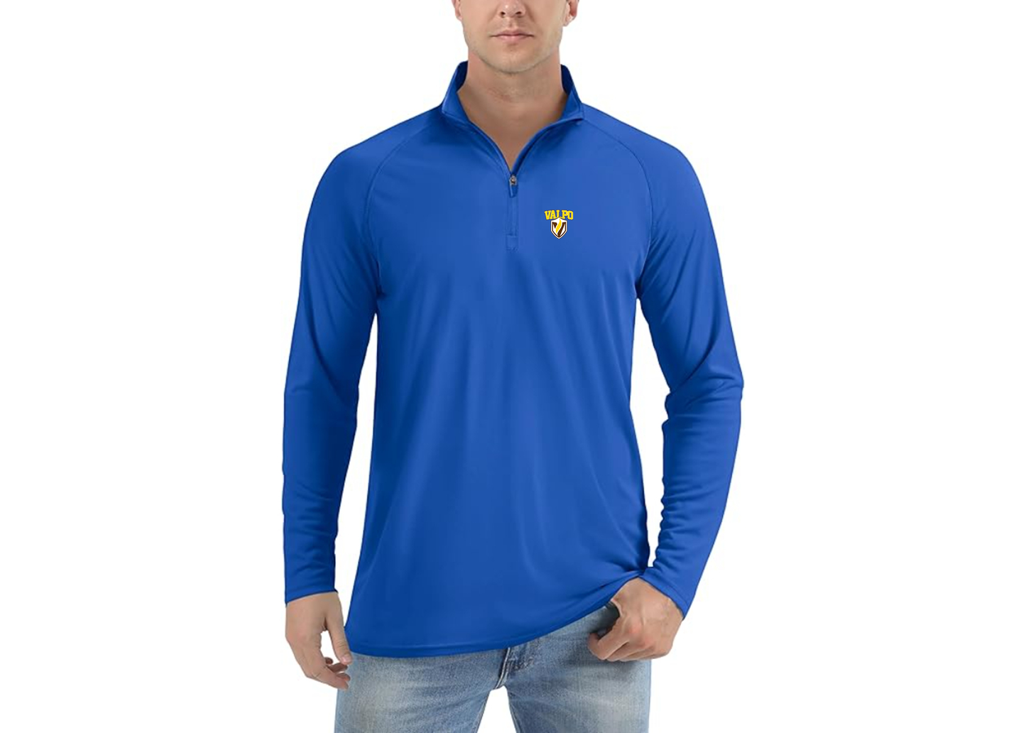 Men's Valparaiso Crusaders Lightweight Quarter-Zip Athletic Shirt Long Sleeve Performance Wear