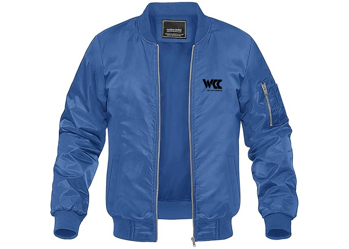 Men's West Coast Conference Lightweight Bomber Jacket Windbreaker Softshell Varsity Jacket Coat