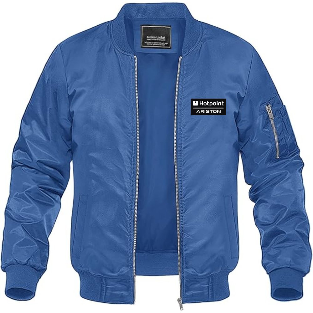 Men's Hotpoint-Ariston Logo Lightweight Bomber Jacket Windbreaker Softshell Varsity Jacket Coat