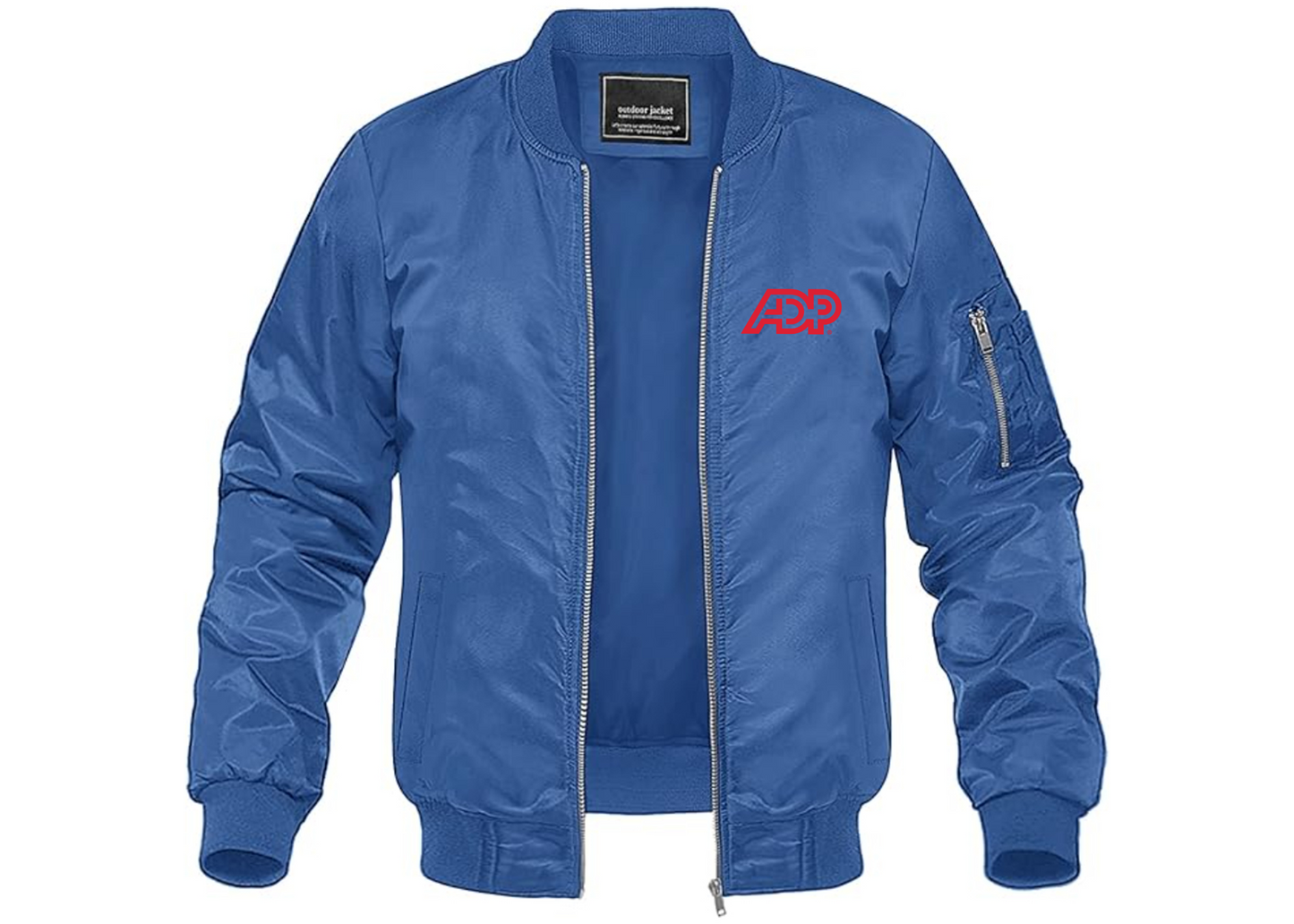Men's ADP Logo Lightweight Bomber Jacket Windbreaker Softshell Varsity Jacket Coat