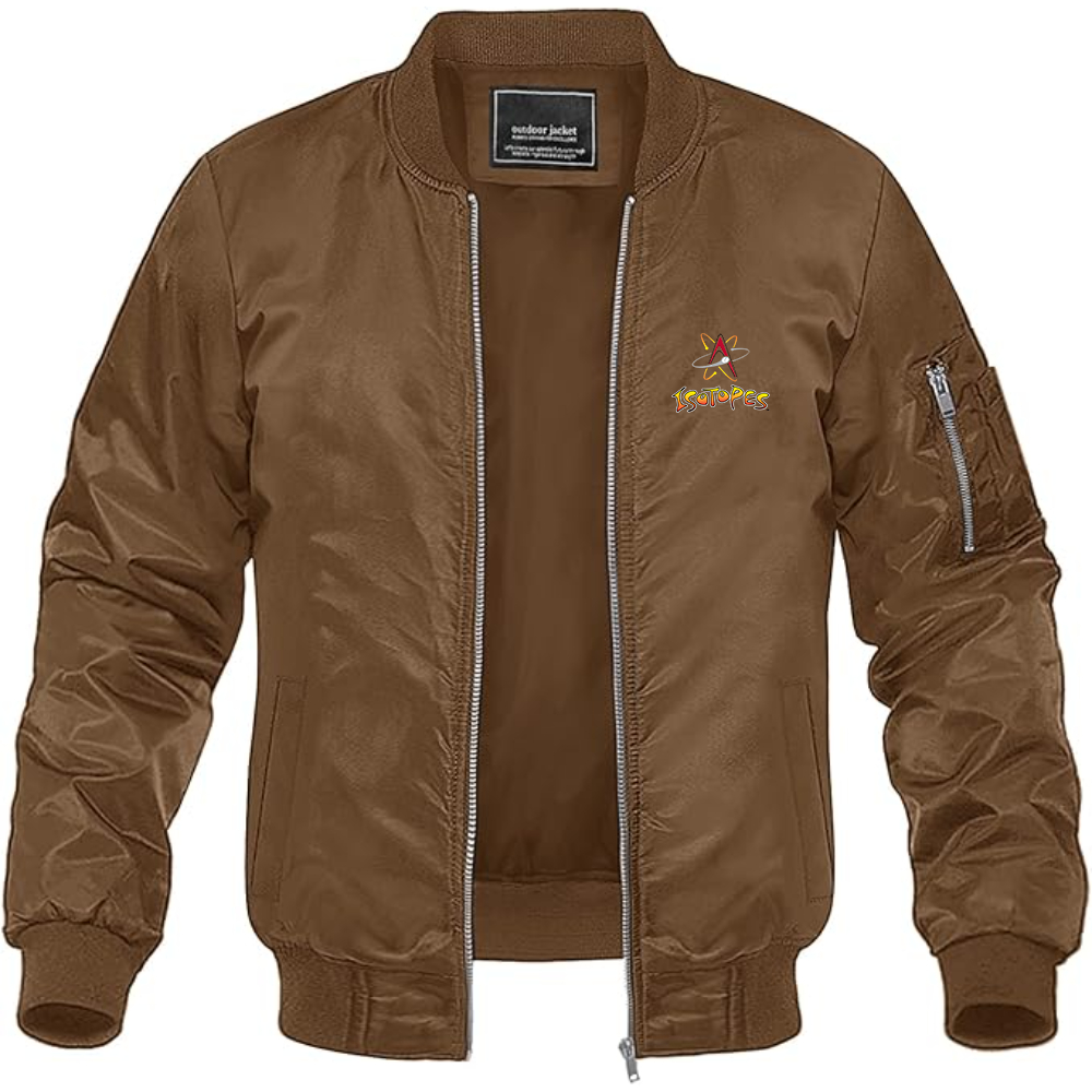 Men's Albuquerque Isotopes Logo Lightweight Bomber Jacket Windbreaker Softshell Varsity Jacket Coat