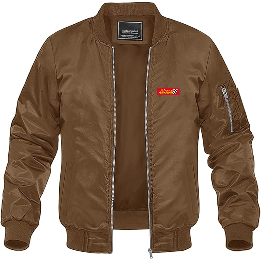 Men's Advance Auto Parts Logo Lightweight Bomber Jacket Windbreaker Softshell Varsity Jacket Coat