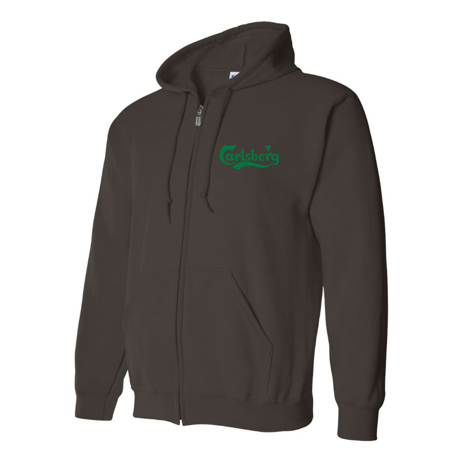 Men's Carlsbery Logo Zipper Hoodie