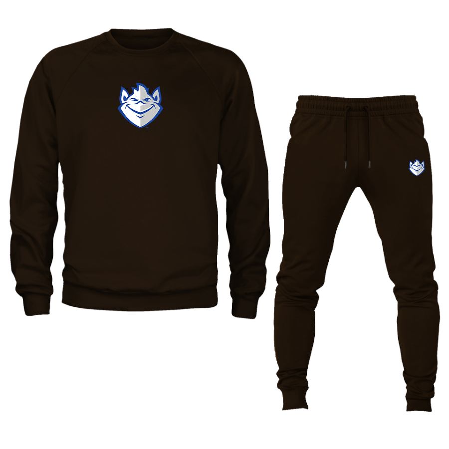 Men's Saint Louis Billikens Logo Crewneck Sweatshirt Joggers Suit