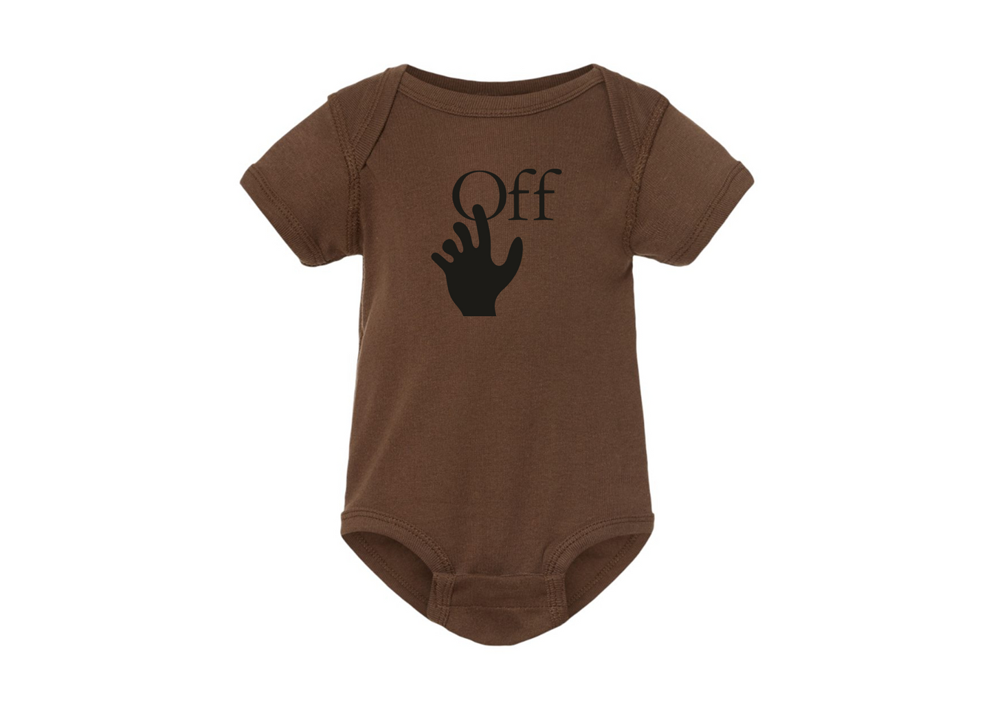 Off-White Hand  Rabbit Skins Infant Baby Rib Bodysuit