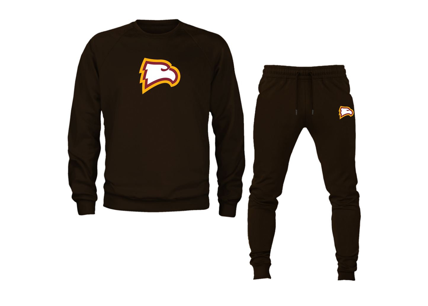 Men's Winthrop Eagles Crewneck Sweatshirt Joggers Suit
