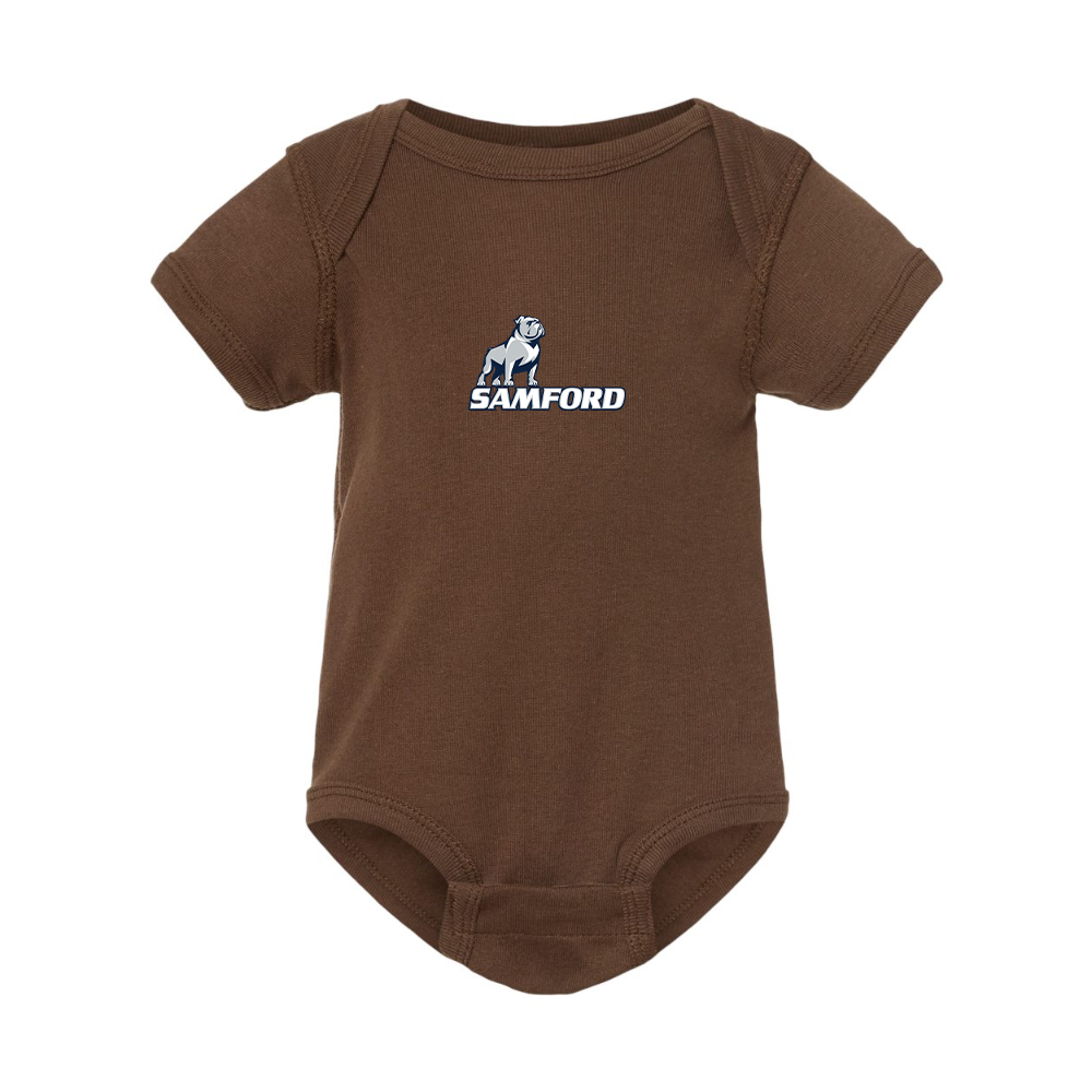 Samford Bulldogs Logo Rabbit Skins Infant Baby Rib Bodysuit