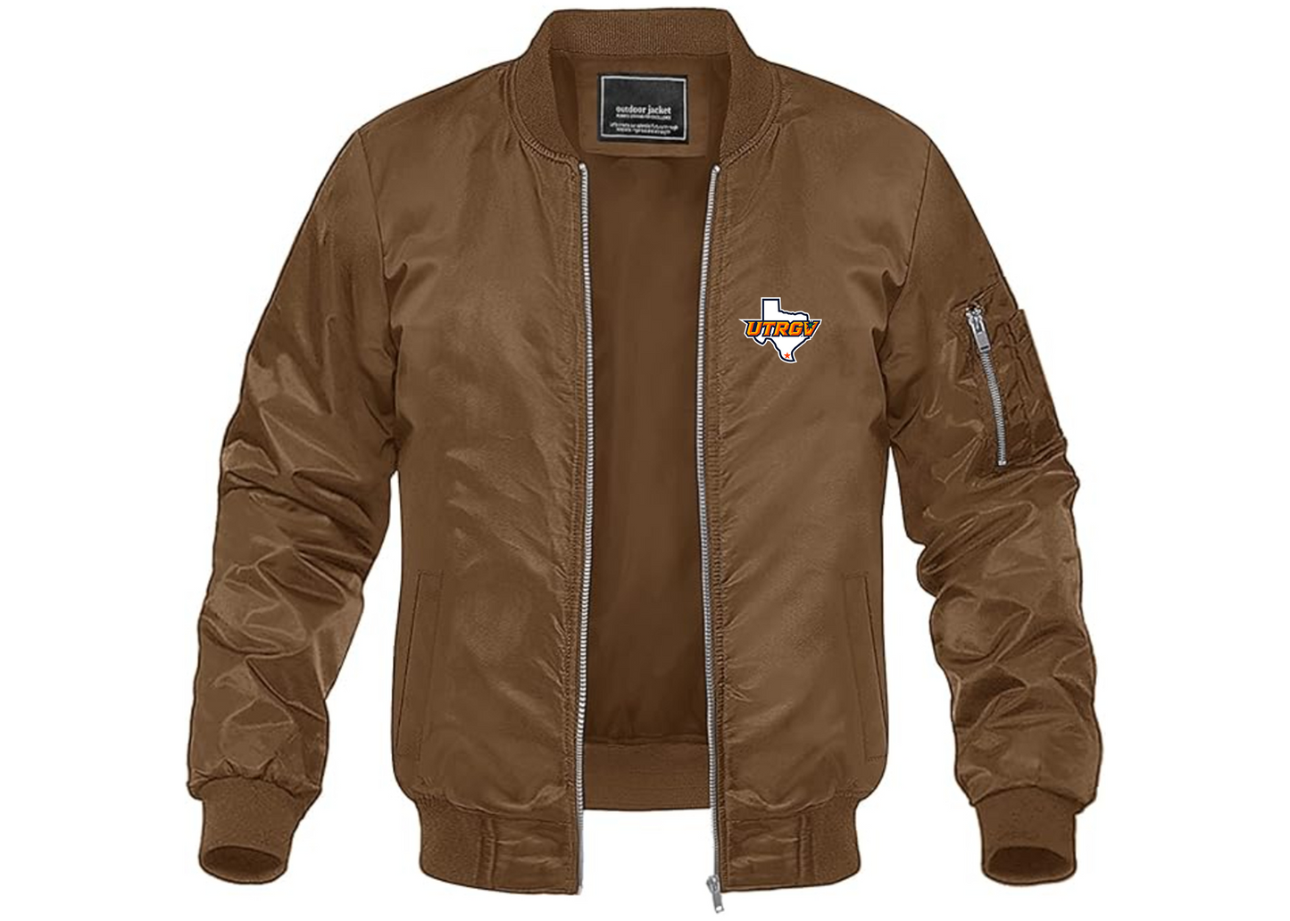 Men's UTRGV Vaqueros Lightweight Bomber Jacket Windbreaker Softshell Varsity Jacket Coat