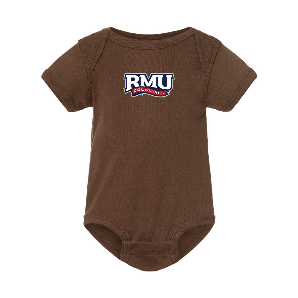 Robert Morris Colonials Logo  Rabbit Skins Infant Baby Rib Bodysuit
