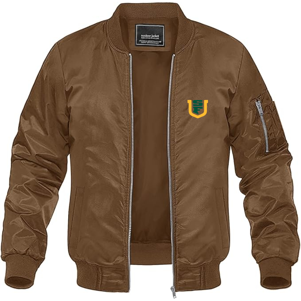 Men's San Francisco Dons Logo Lightweight Bomber Jacket Windbreaker Softshell Varsity Jacket Coat