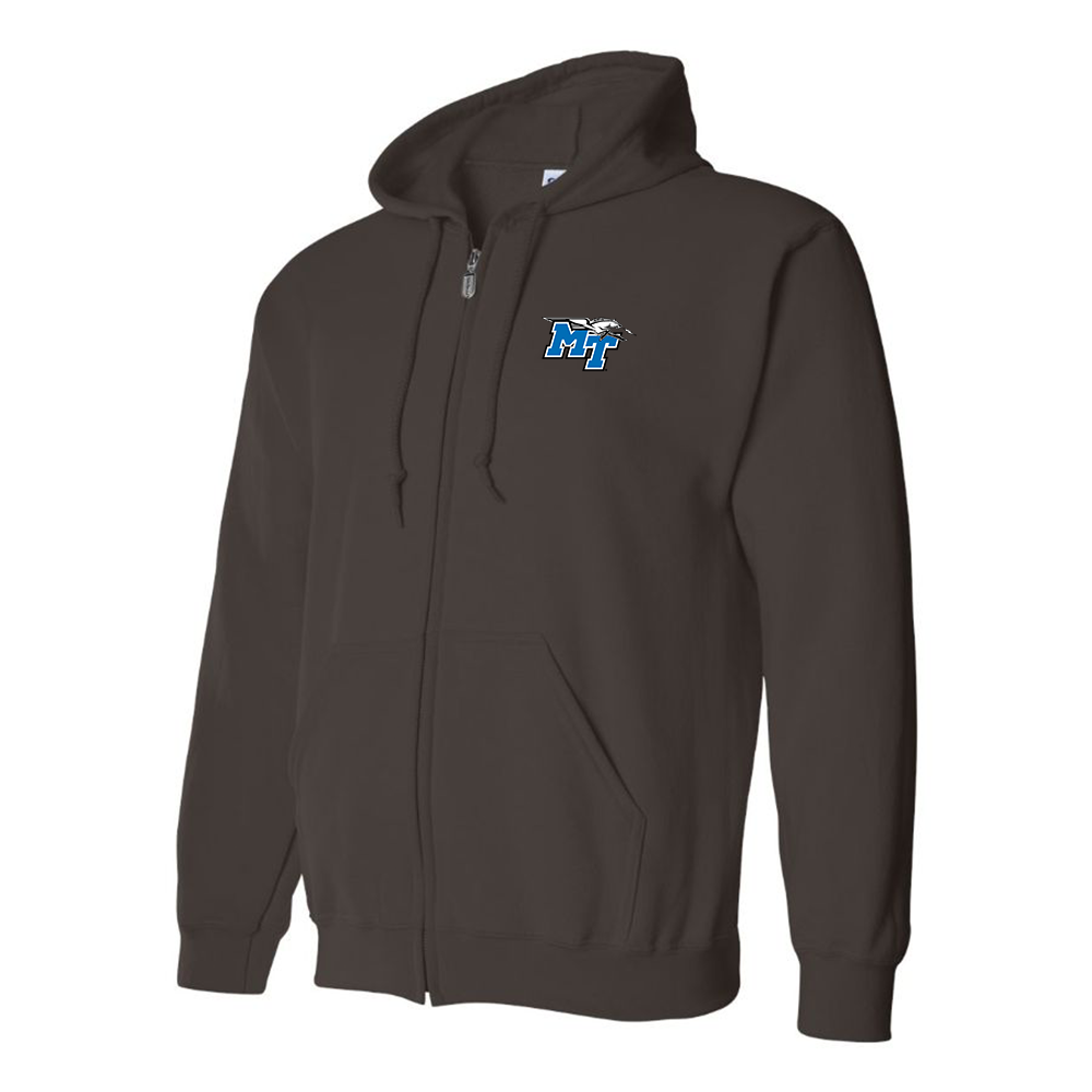 Men's Middle Tennessee Blue Raiders Logo Zipper Hoodie