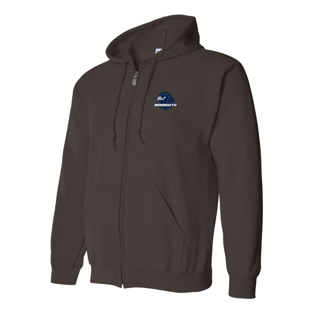 Men's Monmouth Hawks Logo Zipper Hoodie