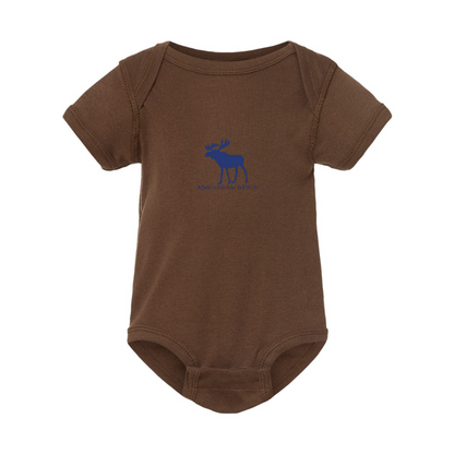 Abercrombie & Fitch Moose Logo  Rabbit Skins Infant Baby Rib Bodysuit