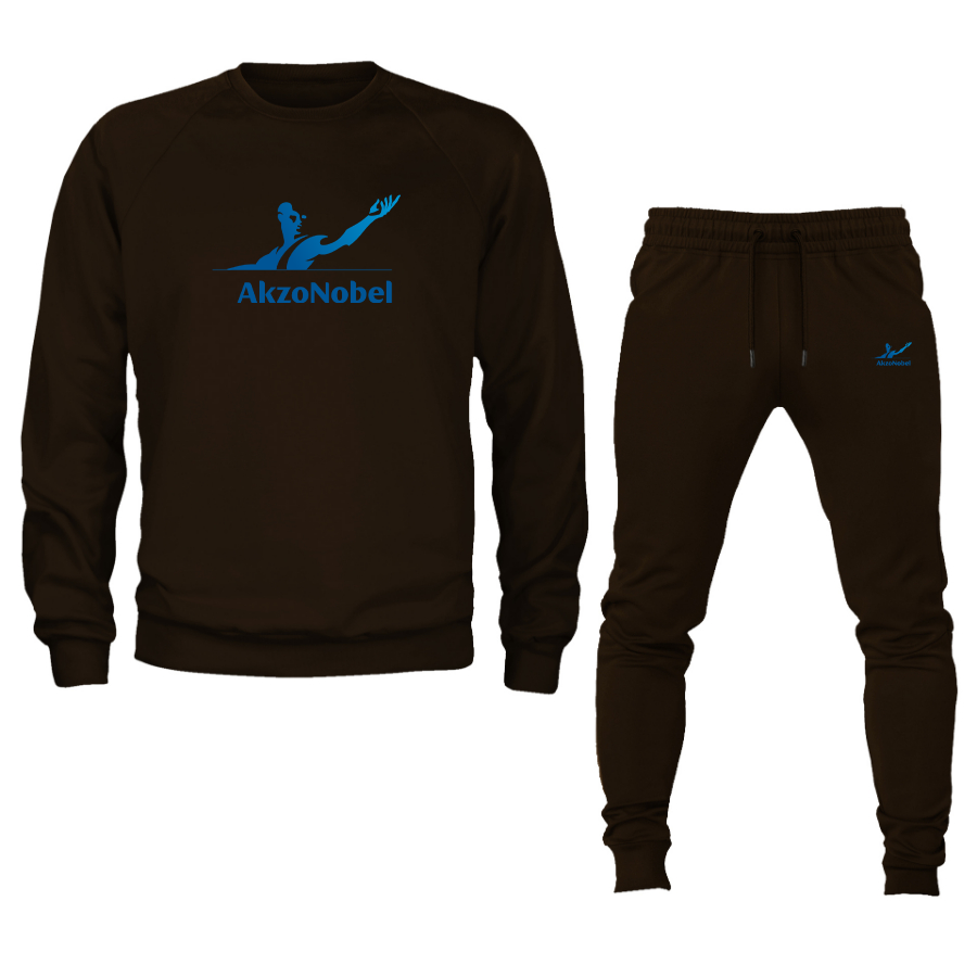 Men's AkzoNobel Logo Crewneck Sweatshirt Joggers Suit