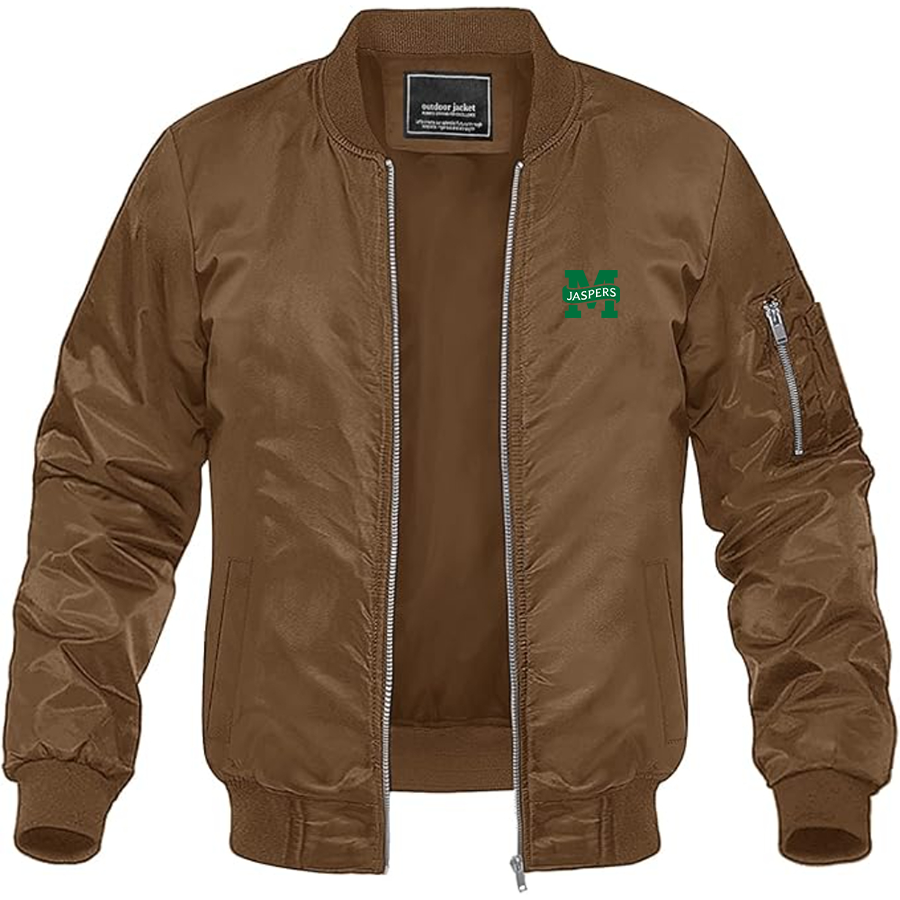 Men's Manhattan Jaspers Logo Lightweight Bomber Jacket Windbreaker Softshell Varsity Jacket Coat