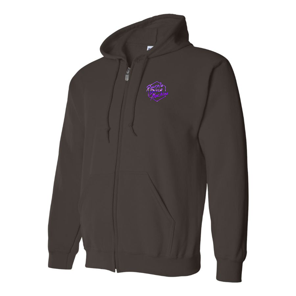 Men's Purple Disco Machine Zipper Hoodie