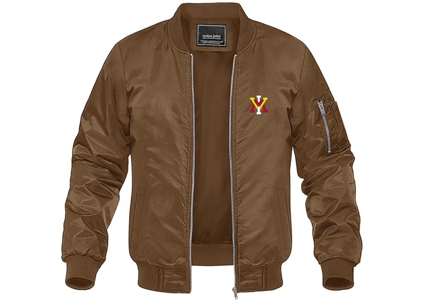 Men's VMI Keydets Lightweight Bomber Jacket Windbreaker Softshell Varsity Jacket Coat