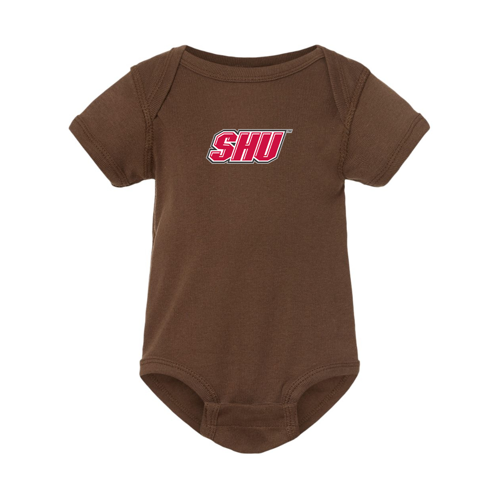 Sacred Heart Pioneers Logo Rabbit Skins Infant Baby Rib Bodysuit