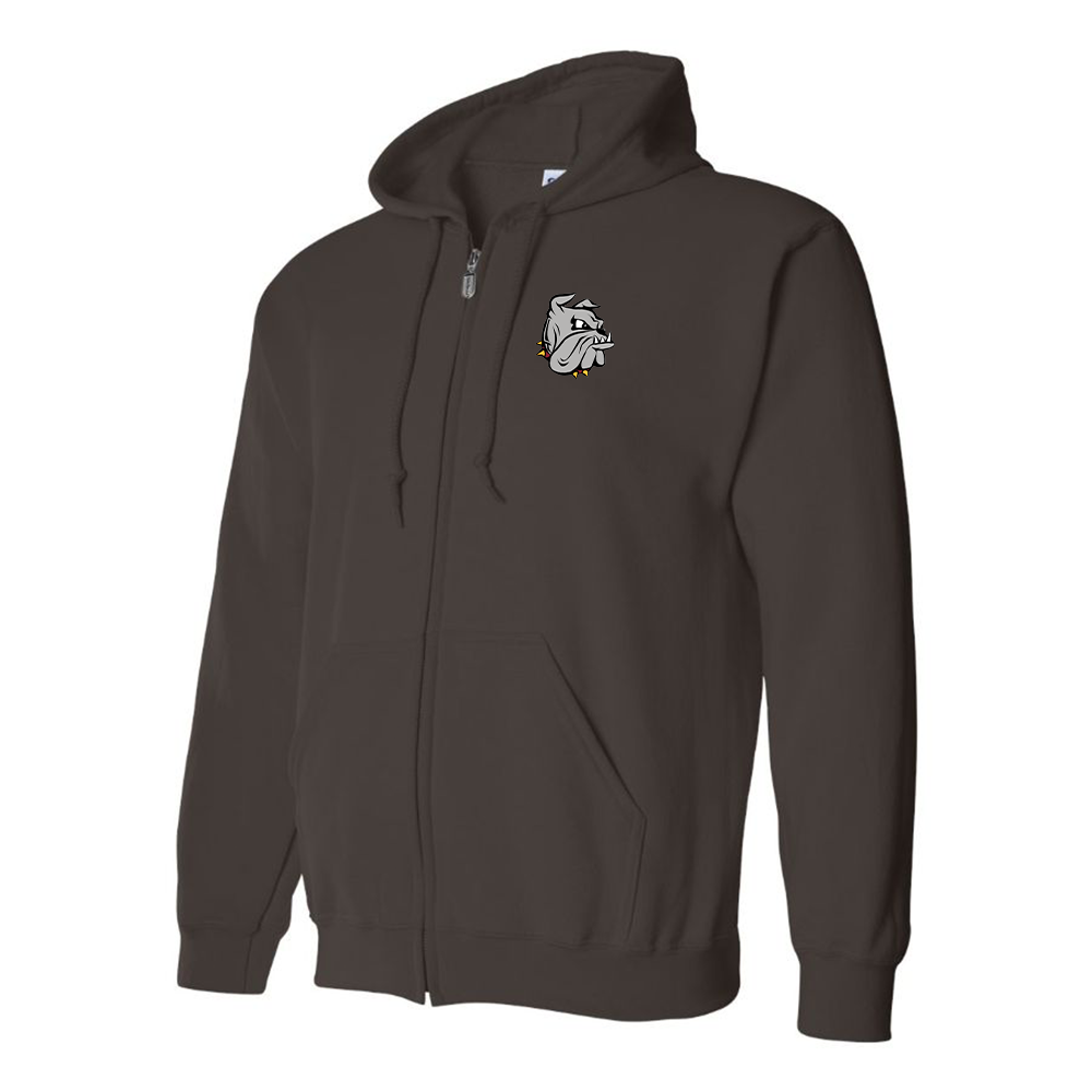 Men's Minnesota Duluth Bulldogs Logo Zipper Hoodie