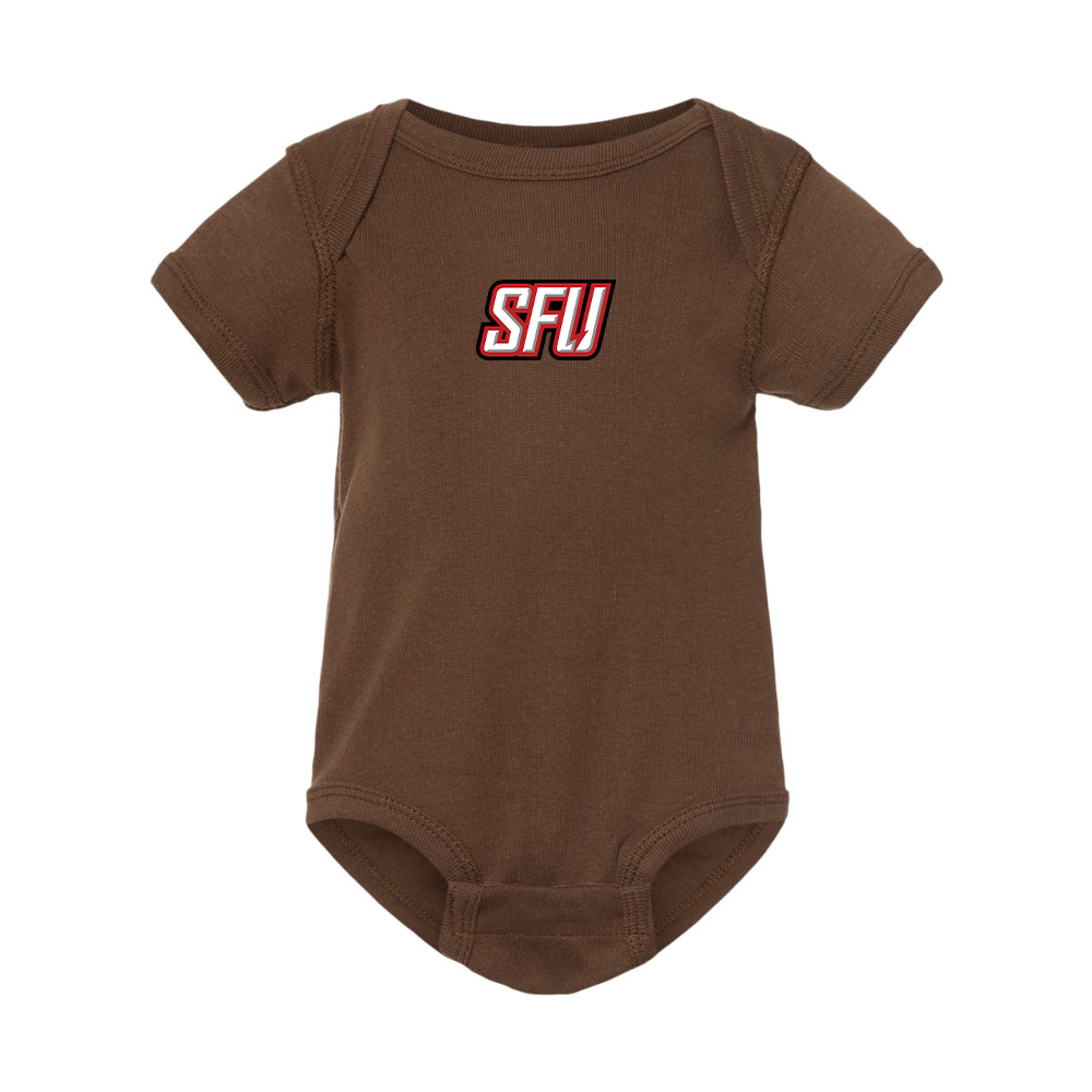 Saint Francis Red Flash Logo Rabbit Skins Infant Baby Rib Bodysuit