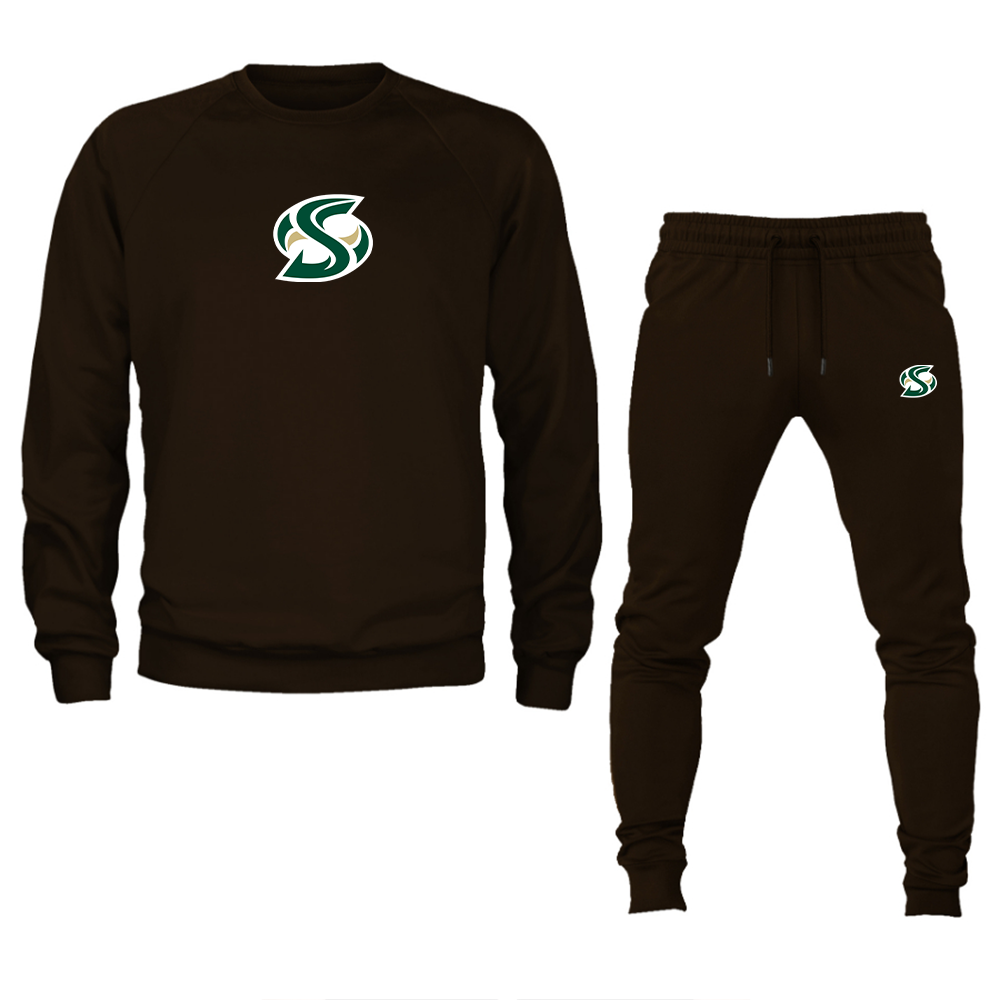 Men's Sacramento State Hornets Logo  Crewneck Sweatshirt Joggers Suit