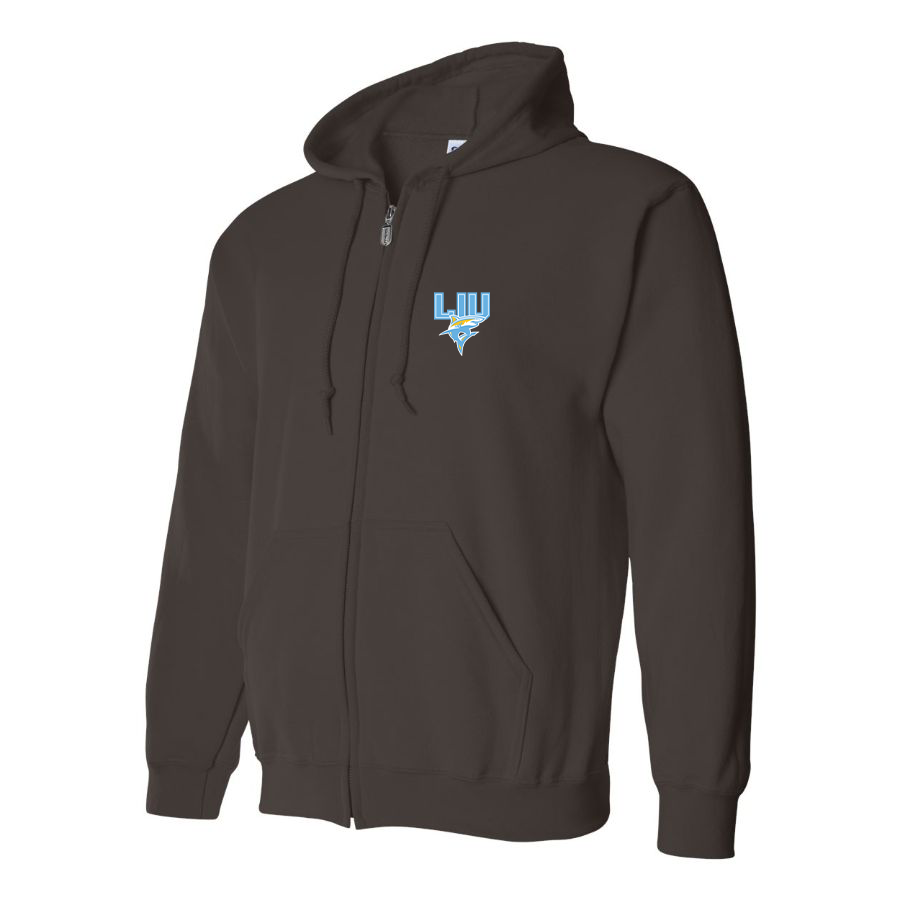 Men's LIU Brooklyn Blackbirds Logo Zipper Hoodie