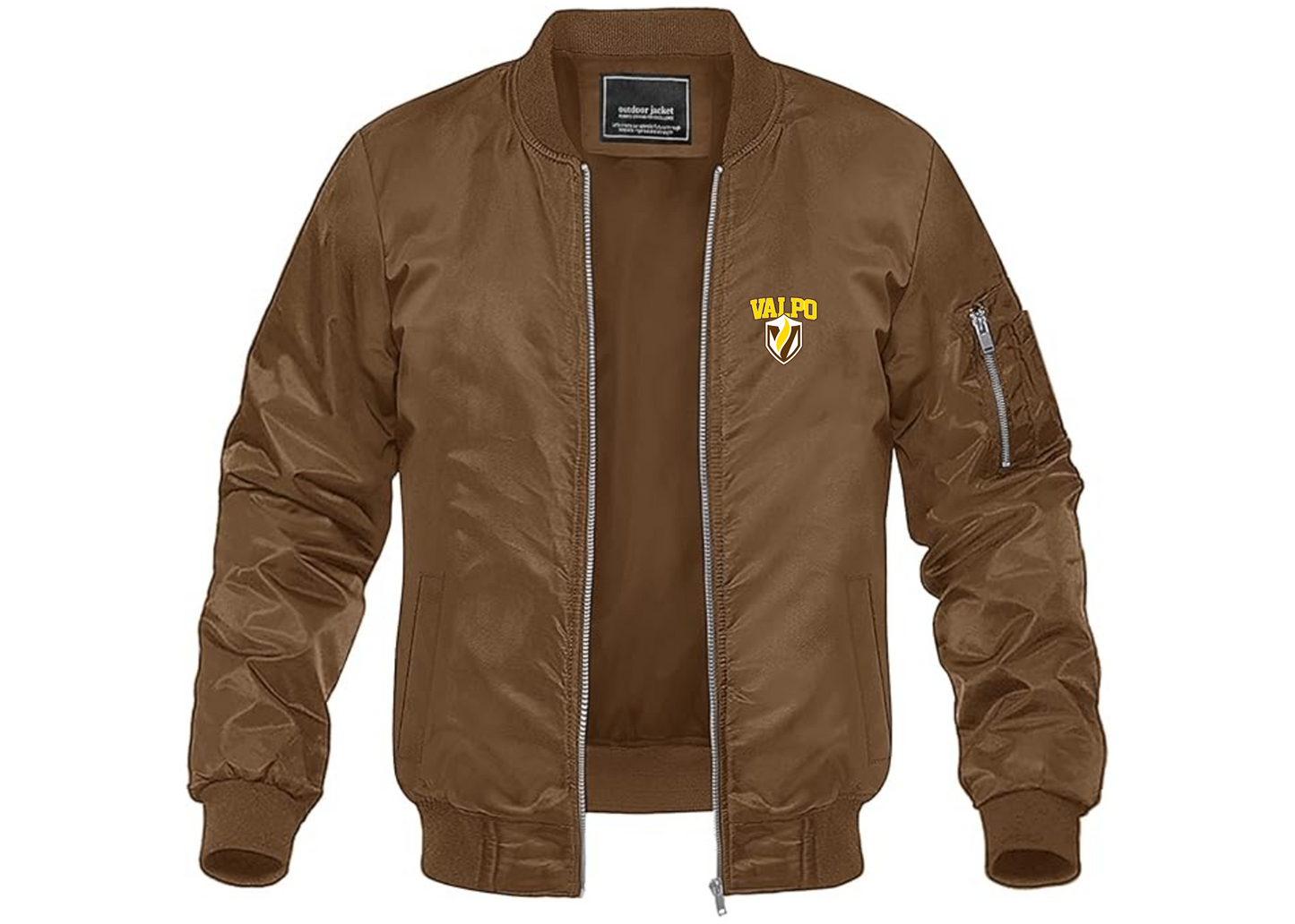 Men's Valparaiso Crusaders Lightweight Bomber Jacket Windbreaker Softshell Varsity Jacket Coat