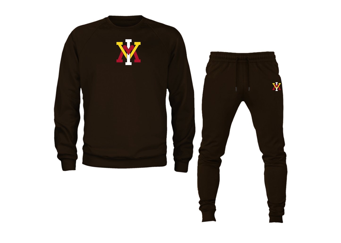 Men's VMI Keydets Crewneck Sweatshirt Joggers Suit
