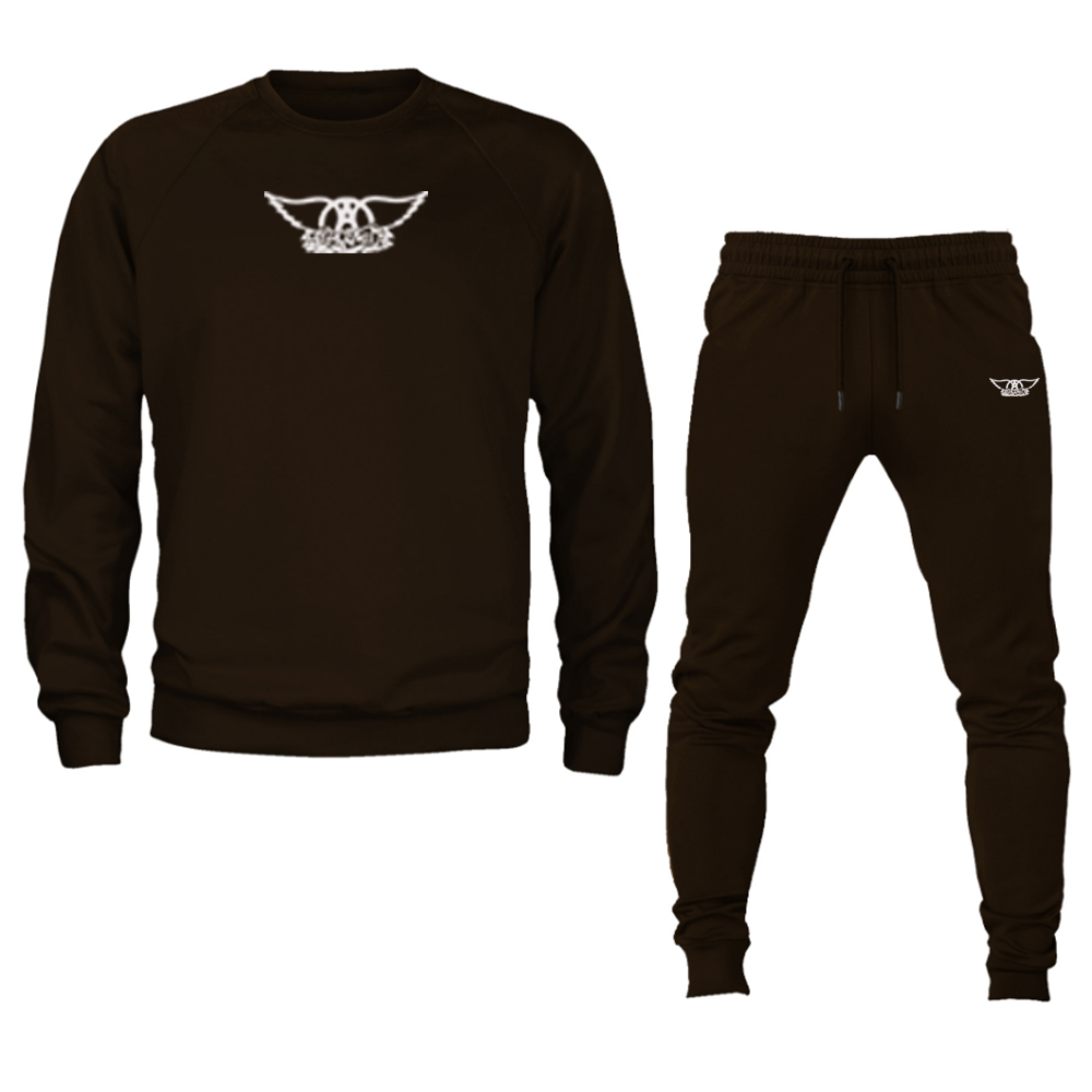 Men's Aerosmith Logo Crewneck Sweatshirt Joggers Suit