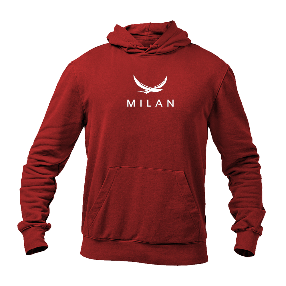 Men's Milan Red Logo Pullover Hoodie