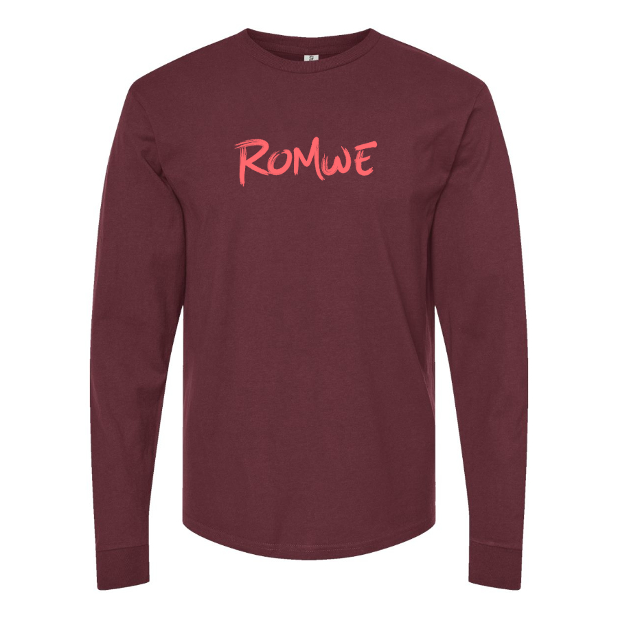 Men's Romwe Logo Long Sleeve T-Shirt