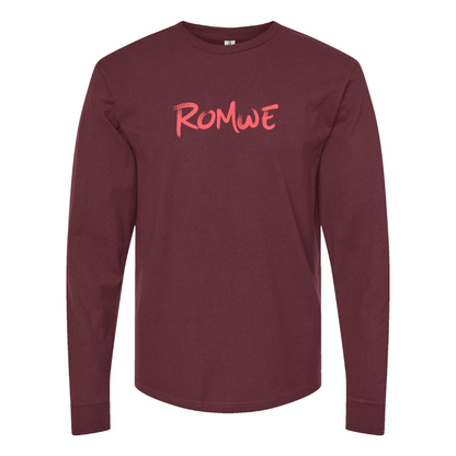 Men's Romwe Logo Long Sleeve T-Shirt
