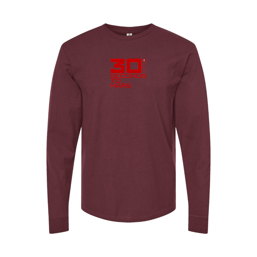 Men's 30 Seconds To Mars Logo Long Sleeve T-Shirt