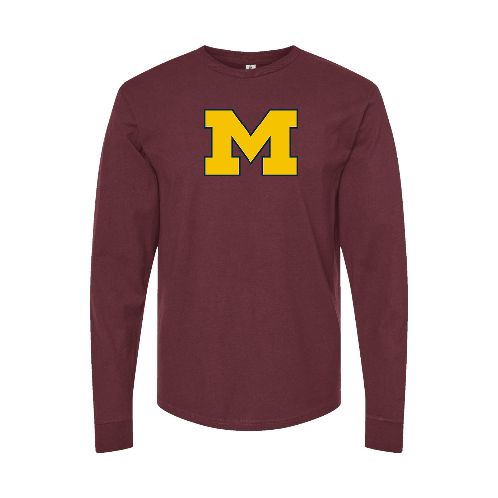 Men's Michigan Wolverines Logo Long Sleeve T-Shirt