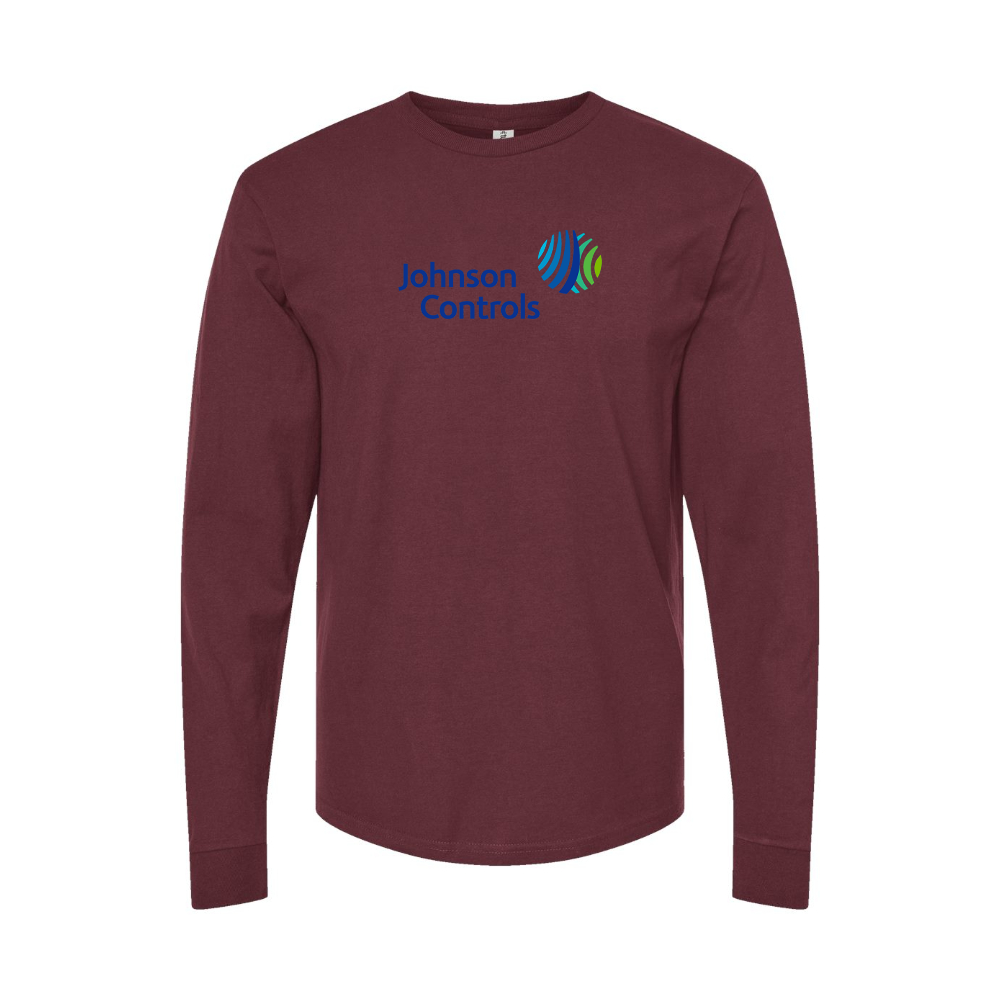 Men's Johnson-Controls Logo Long Sleeve T-Shirt