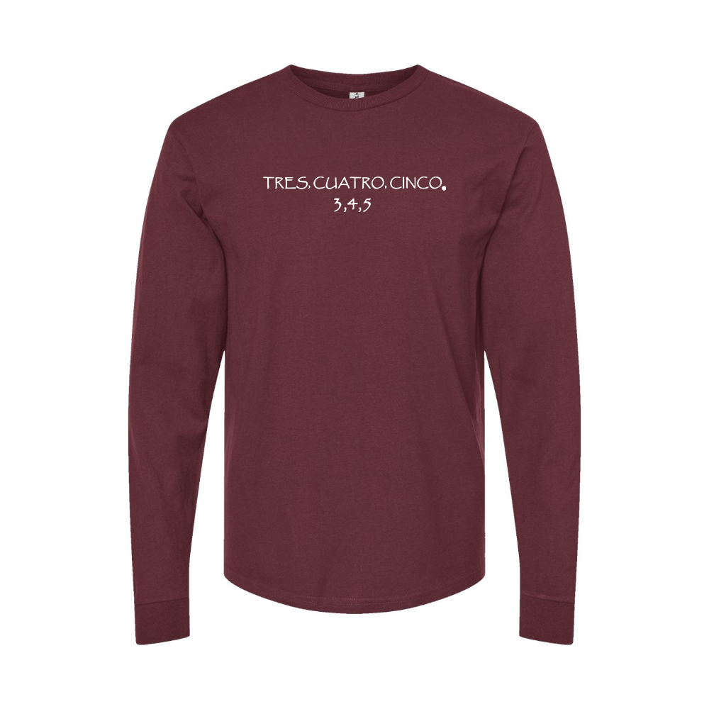 Men's Tres Cuatro Cinco Logo Long Sleeve T-Shirt