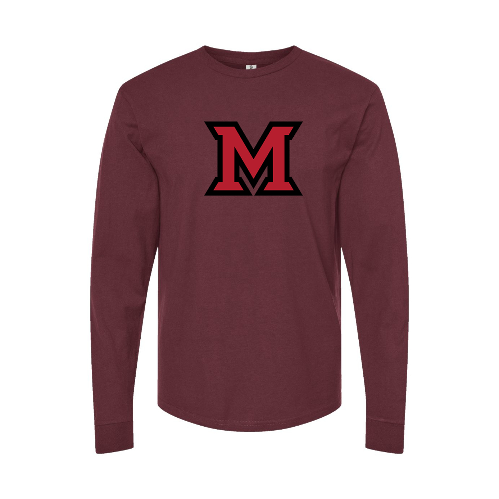 Men's Miami Ohio RedHawks Logo Long Sleeve T-Shirt
