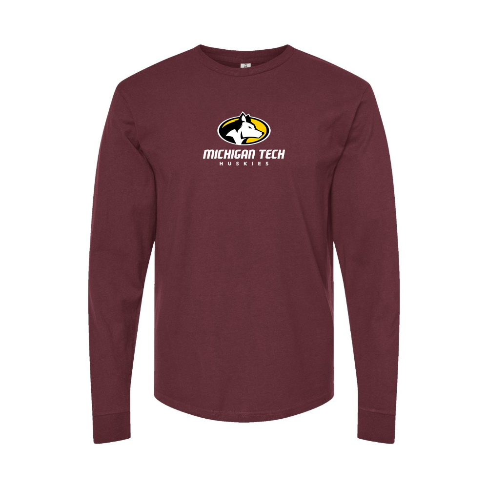 Men's Michigan Tech Huskies Logo Long Sleeve T-Shirt