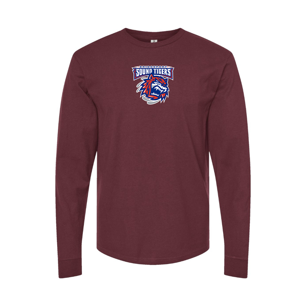 Men's Bridgeport Sound Tigers Logo Long Sleeve T-Shirt
