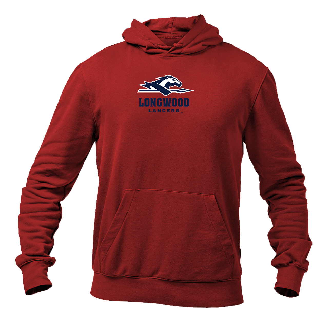 Men's Longwood Lancers Logo  Pullover Hoodie