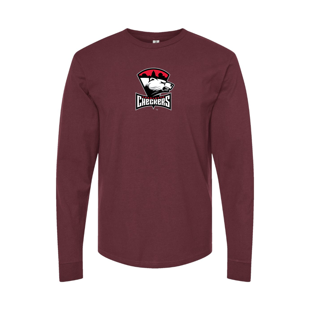 Men's Charlotte Checkers Logo Long Sleeve T-Shirt