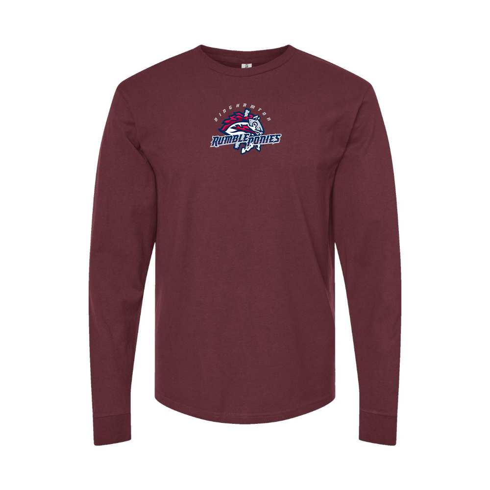 Men's Binghamton Rumble Ponies Logo Long Sleeve T-Shirt