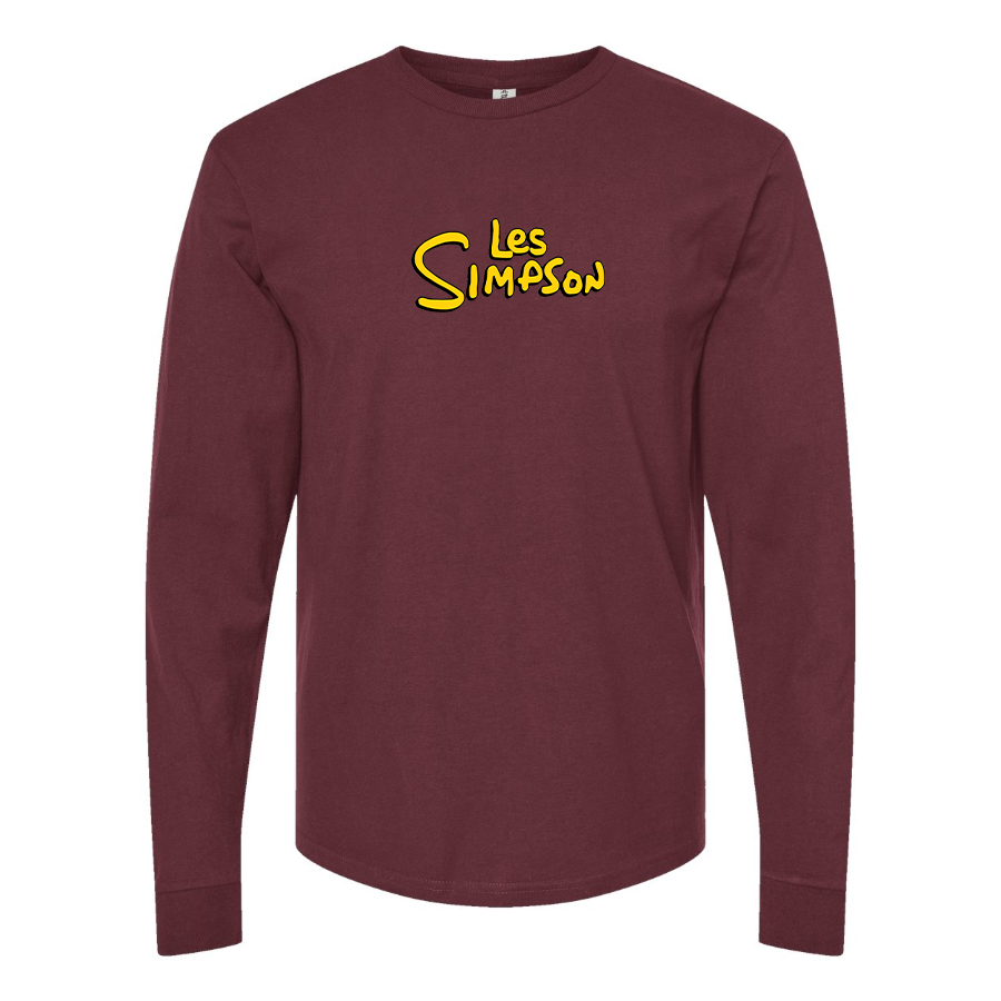 Men's Les Simpson Logo Long Sleeve T-Shirt