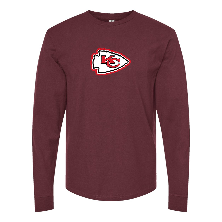 Men's KC Chiefs Logo Long Sleeve T-Shirt