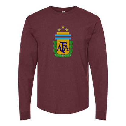 Men's Argentina National Soccer Team Long Sleeve T-Shirt